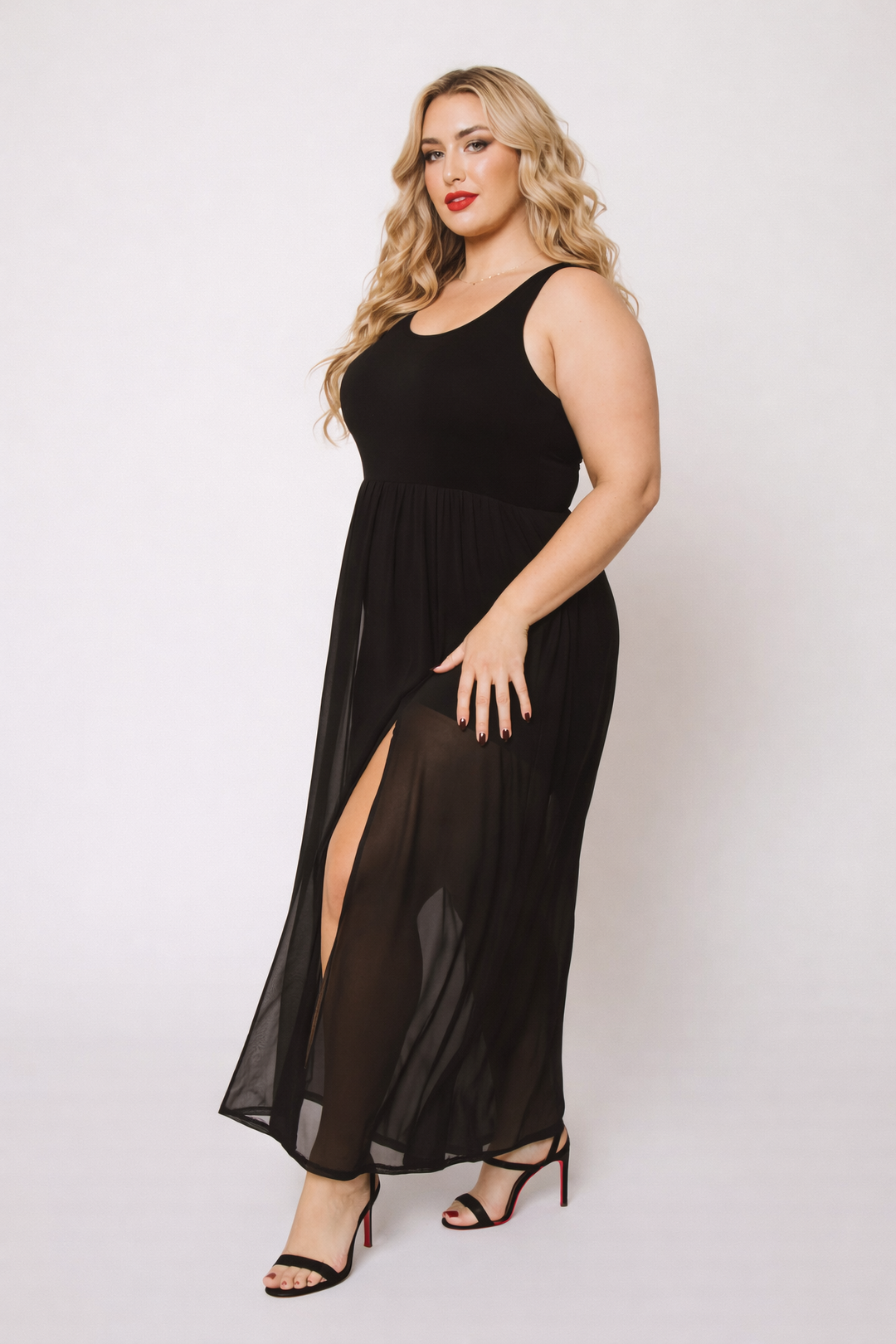 Curvy Sense Inc. Dresses Plus Size Esme Maxi Dress - Black