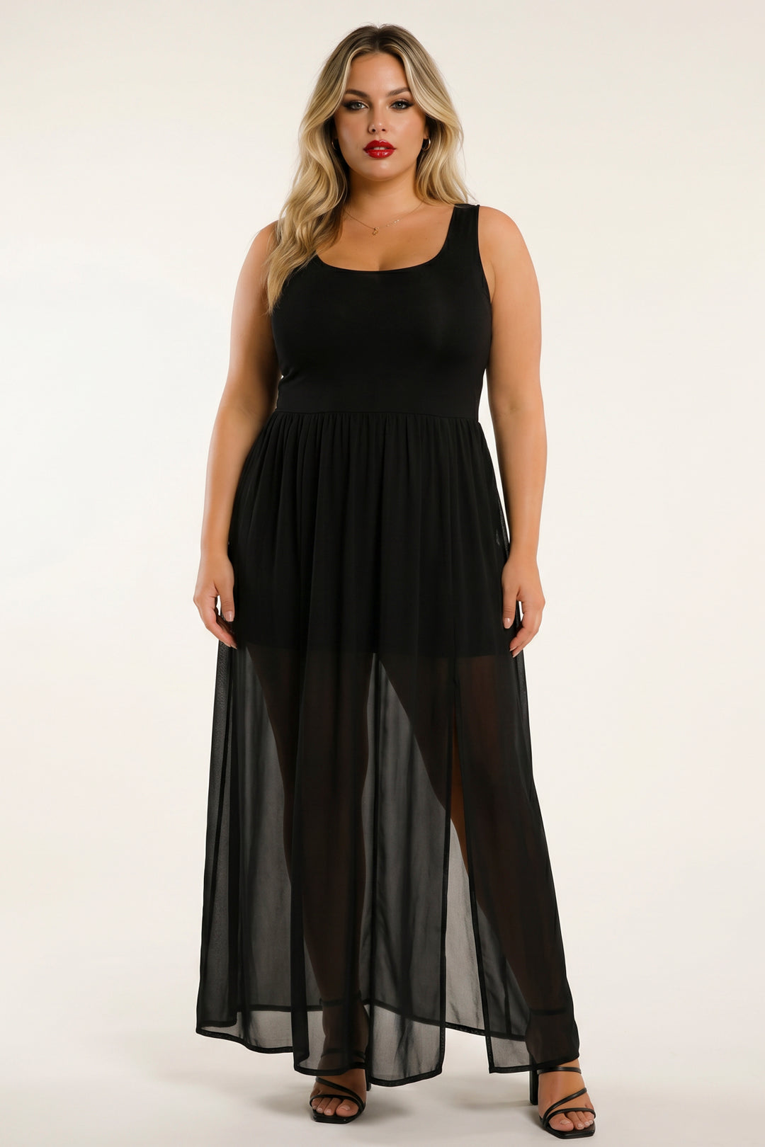 Curvy Sense Inc. Dresses Plus Size Esme Maxi Romper - Black
