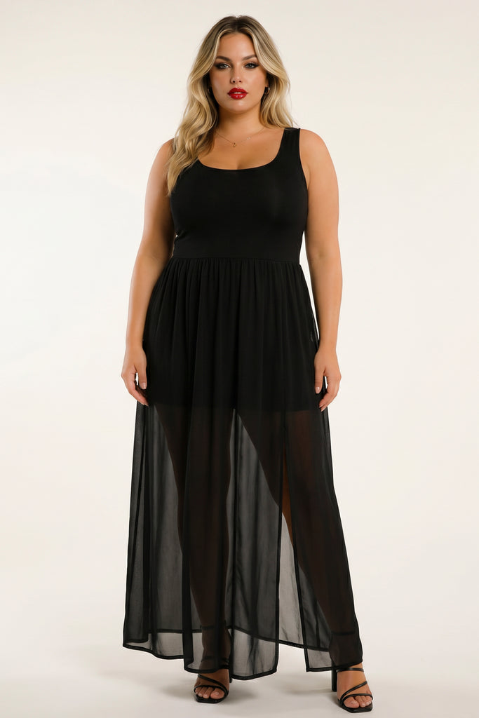 plus size sheer maxi dress Esme Romper elegant wedding attire Dress to Impress - Size:14/46 ready to turn heads