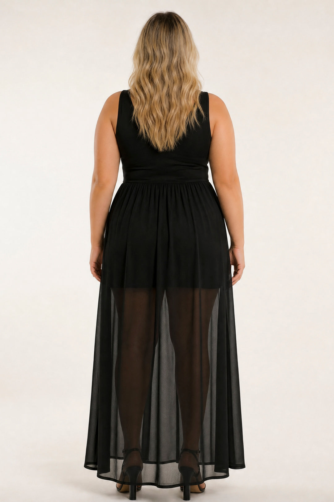 Curvy Sense Inc. Dresses Plus Size Esme Maxi Romper - Black