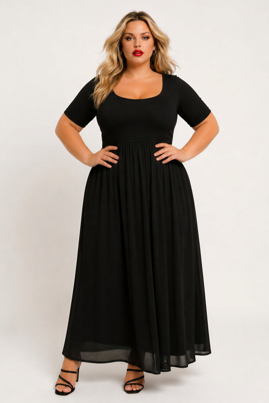 Women's Plus Size Ever After Maxi Dress- Black Women's Plus Size Ever After Maxi Dress- Black