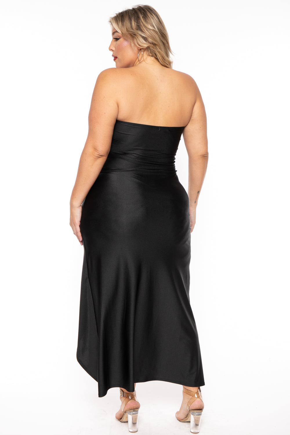 Curvy Sense Dresses Plus Size Francesca Strapless Dress - Black