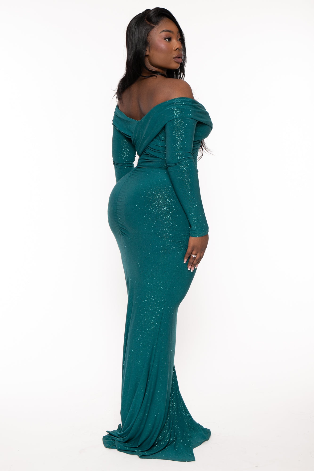 Green glitter clearance gown