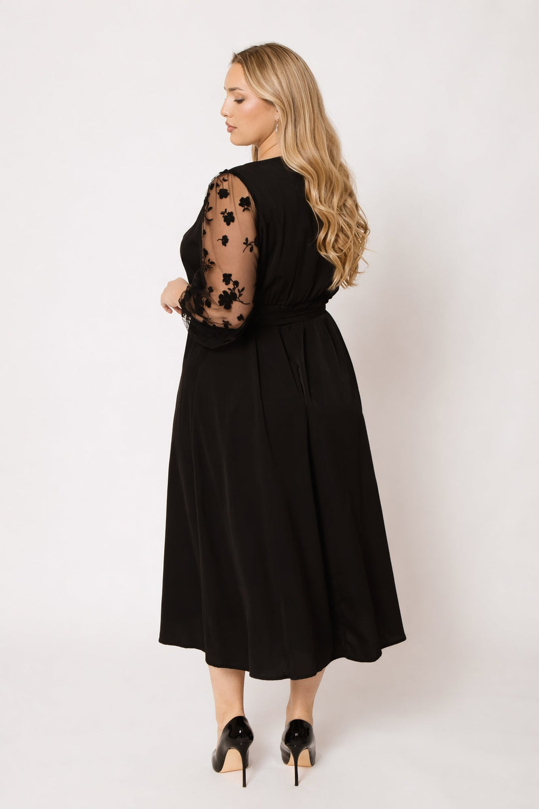Curvy Brezee Dresses Plus Size Giovanna Elegance Dress - Black