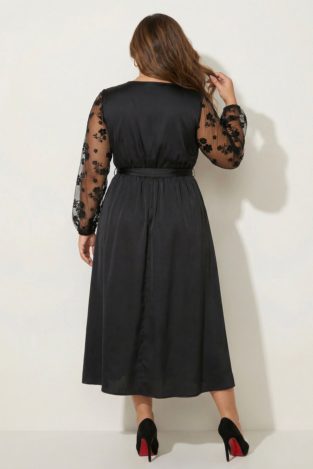 Curvy Brezee Dresses Plus Size Giovanna Elegance Dress - Black