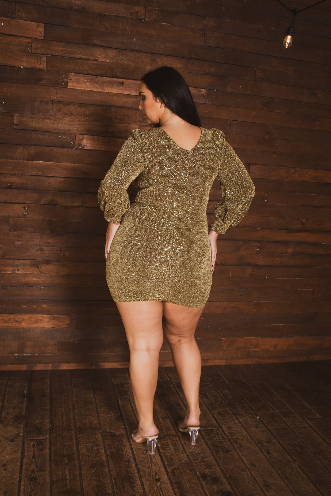 Gibiu Dresses Plus Size Golden Glow Dress - Gold