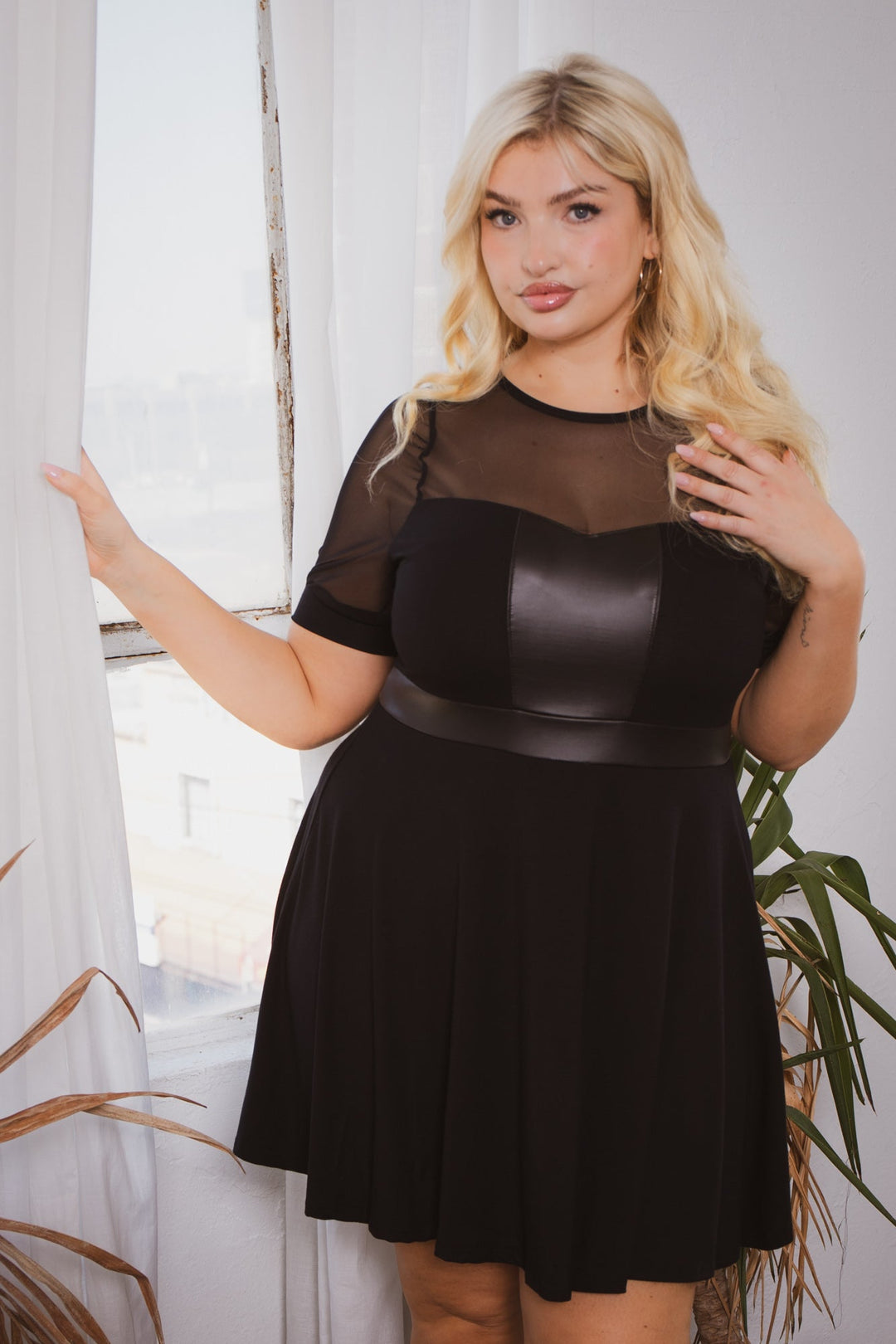 Plus Size Imani Flare Dress - Black Plus Size Imani Flare Dress - Black
