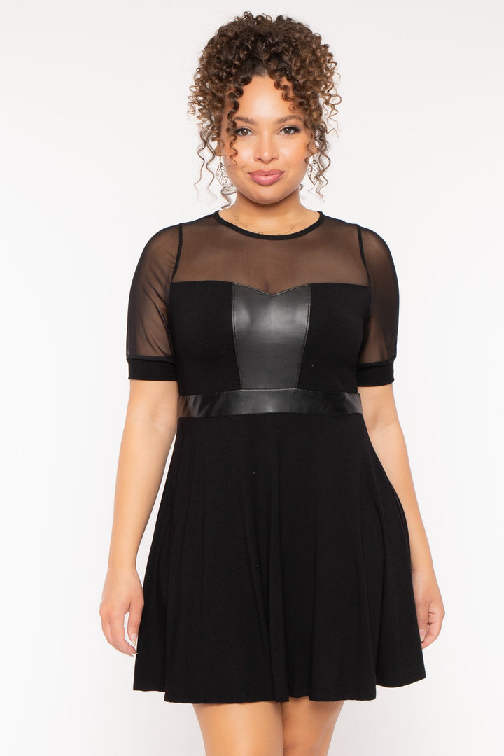 Curvy Sense Dresses Plus Size  Imani Flare Dress - Black