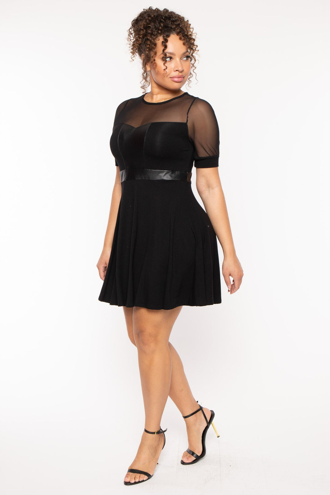 Curvy Sense Dresses Plus Size  Imani Flare Dress - Black