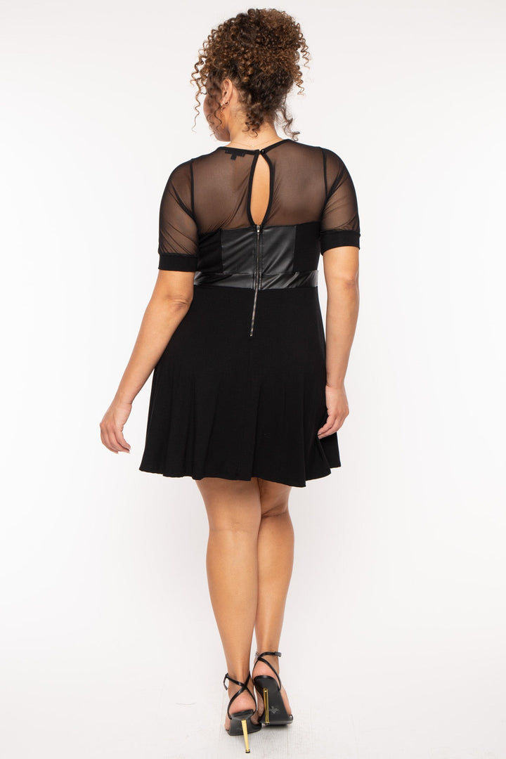 Curvy Sense Dresses Plus Size  Imani Flare Dress - Black