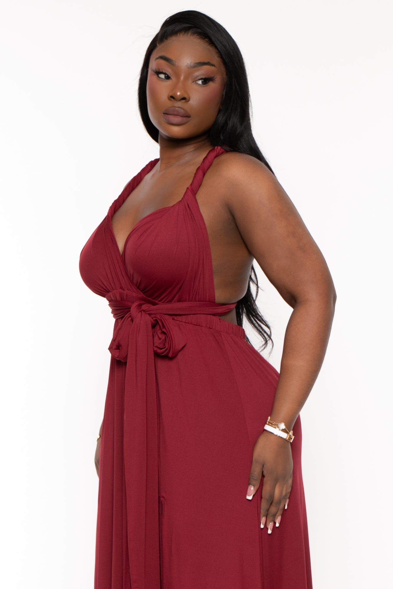 Burgundy sales multiway dress