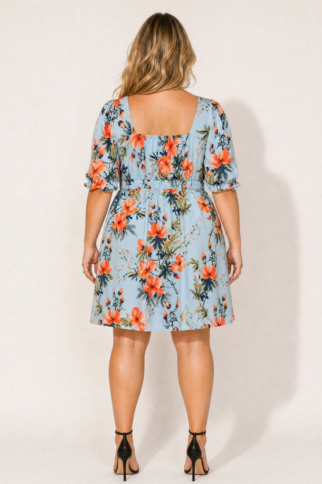 Curvy Sense Inc. Dresses Plus Size Isabella Sweetheart Dress- Light Blue