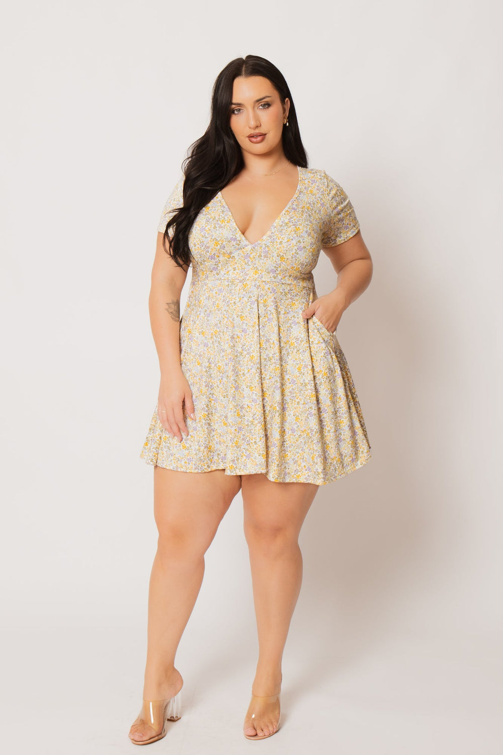 Curvy Sense Inc. Dresses Plus Size Jayne Flare Dress - Ivory