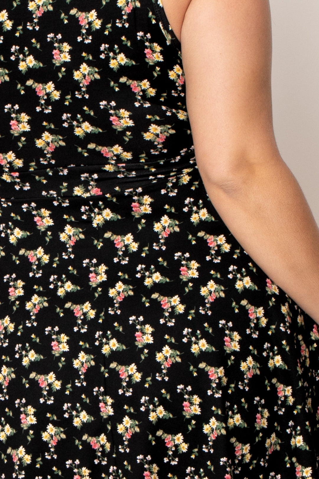 Curvy Sense Inc. Dresses Plus Size Jeanine  Flare Dress - Black