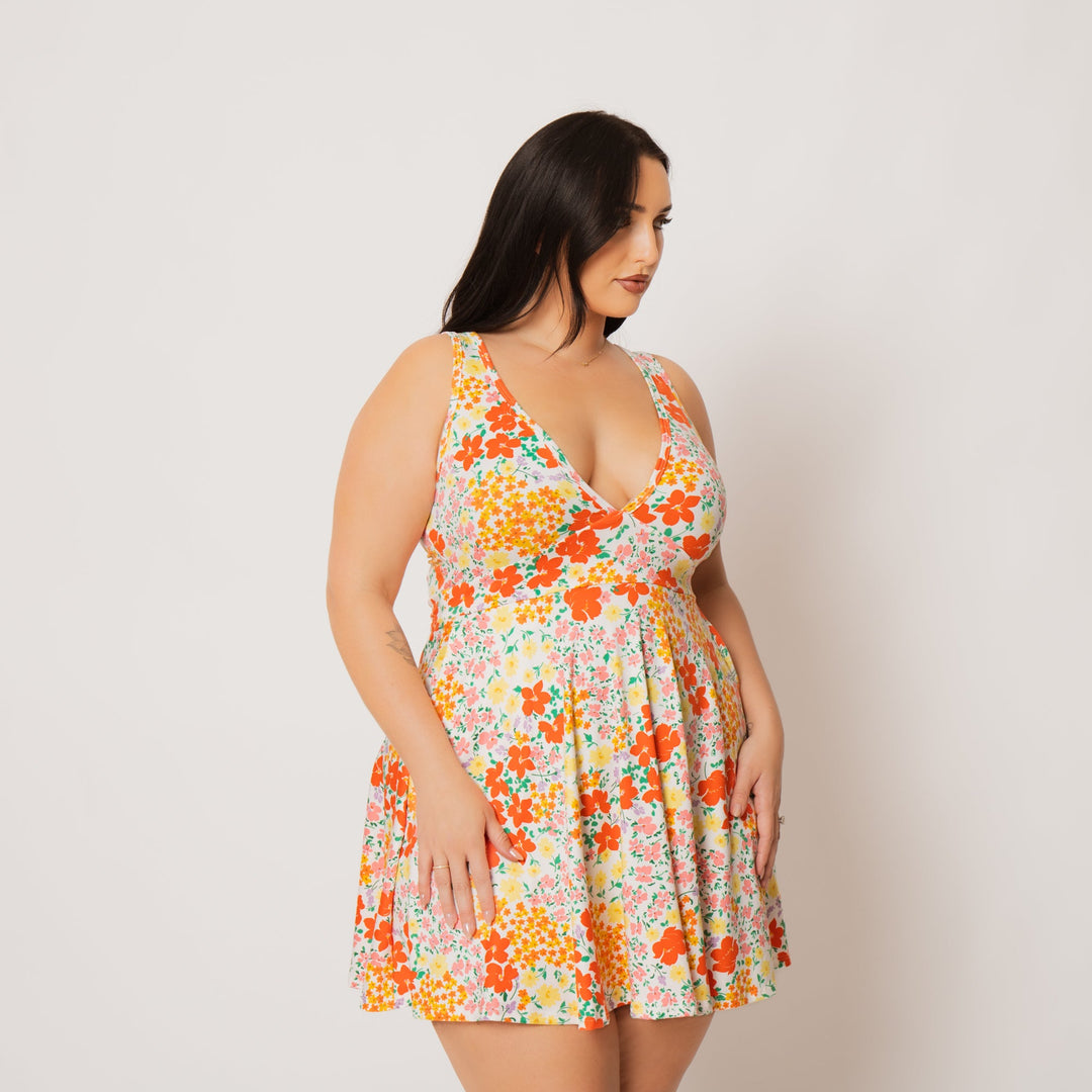 Curvy Sense Inc. Dresses Plus Size Jeanine  Flare Dress - Ivory