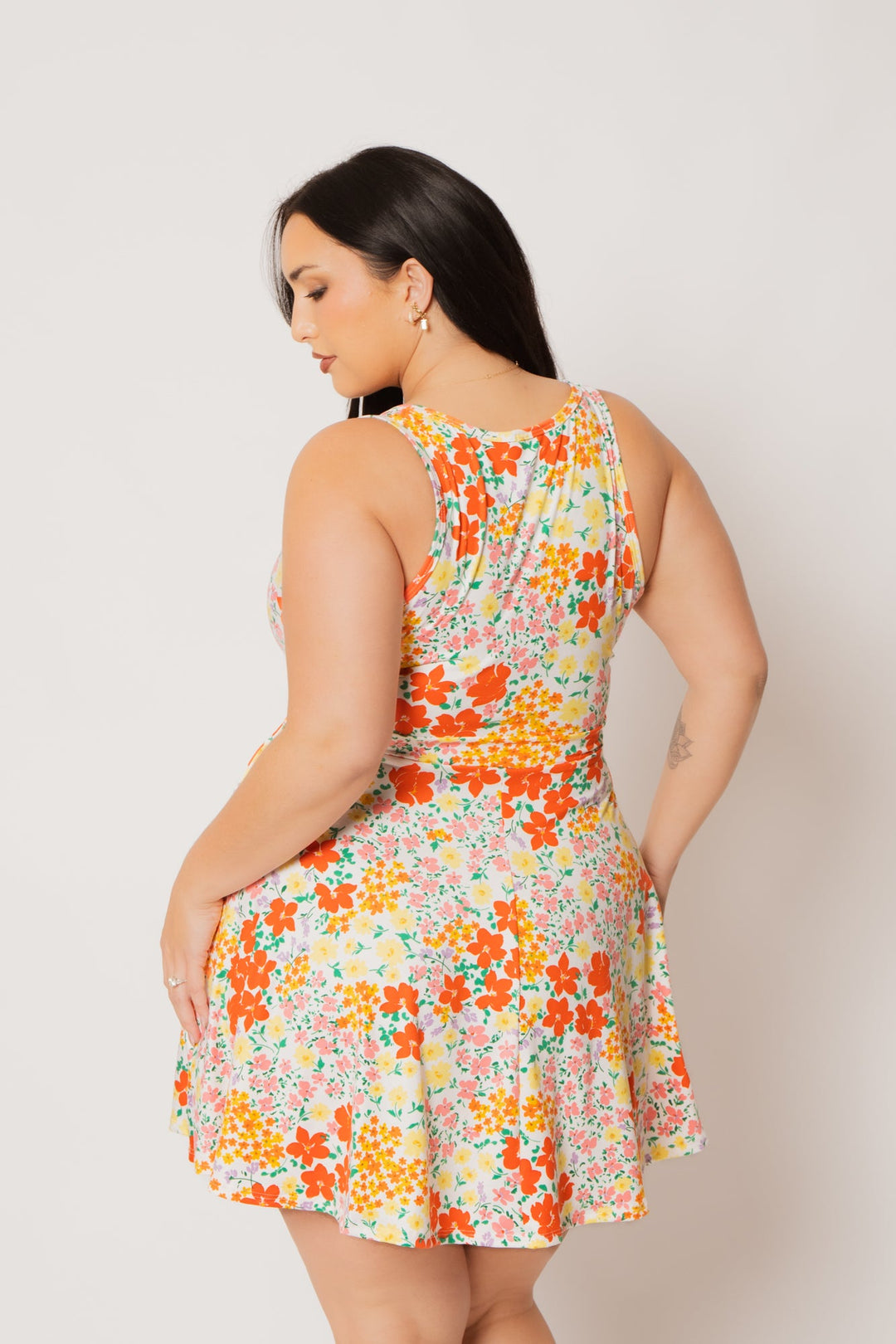 Curvy Sense Inc. Dresses Plus Size Jeanine  Flare Dress - Ivory