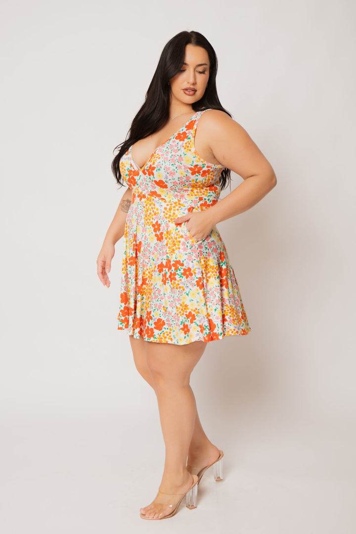 Curvy Sense Inc. Dresses Plus Size Jeanine  Flare Dress - Ivory