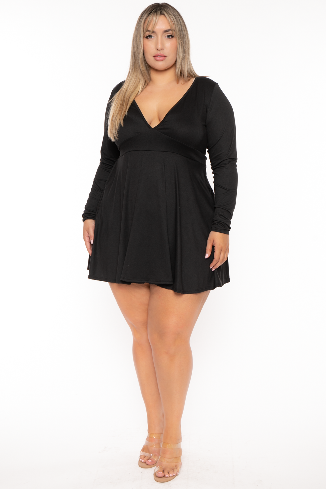 Curvy Sense Dresses Plus Size Jeanna Flare Dress - Black