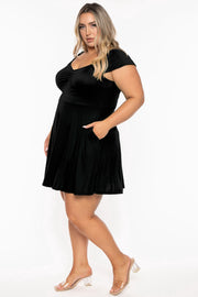 Curvy Sense Dresses Plus Size Jeanne Flare Dress - Black