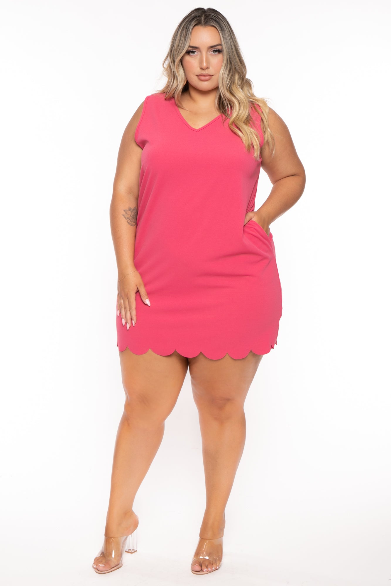 Women's plus clearance size pink dresses