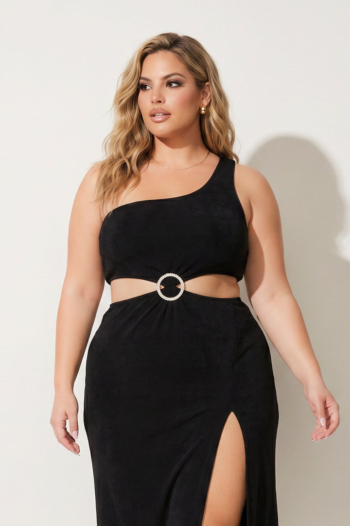 Curvy Sense Inc. Dresses Plus Size Kateri Cut Out Dress- Black