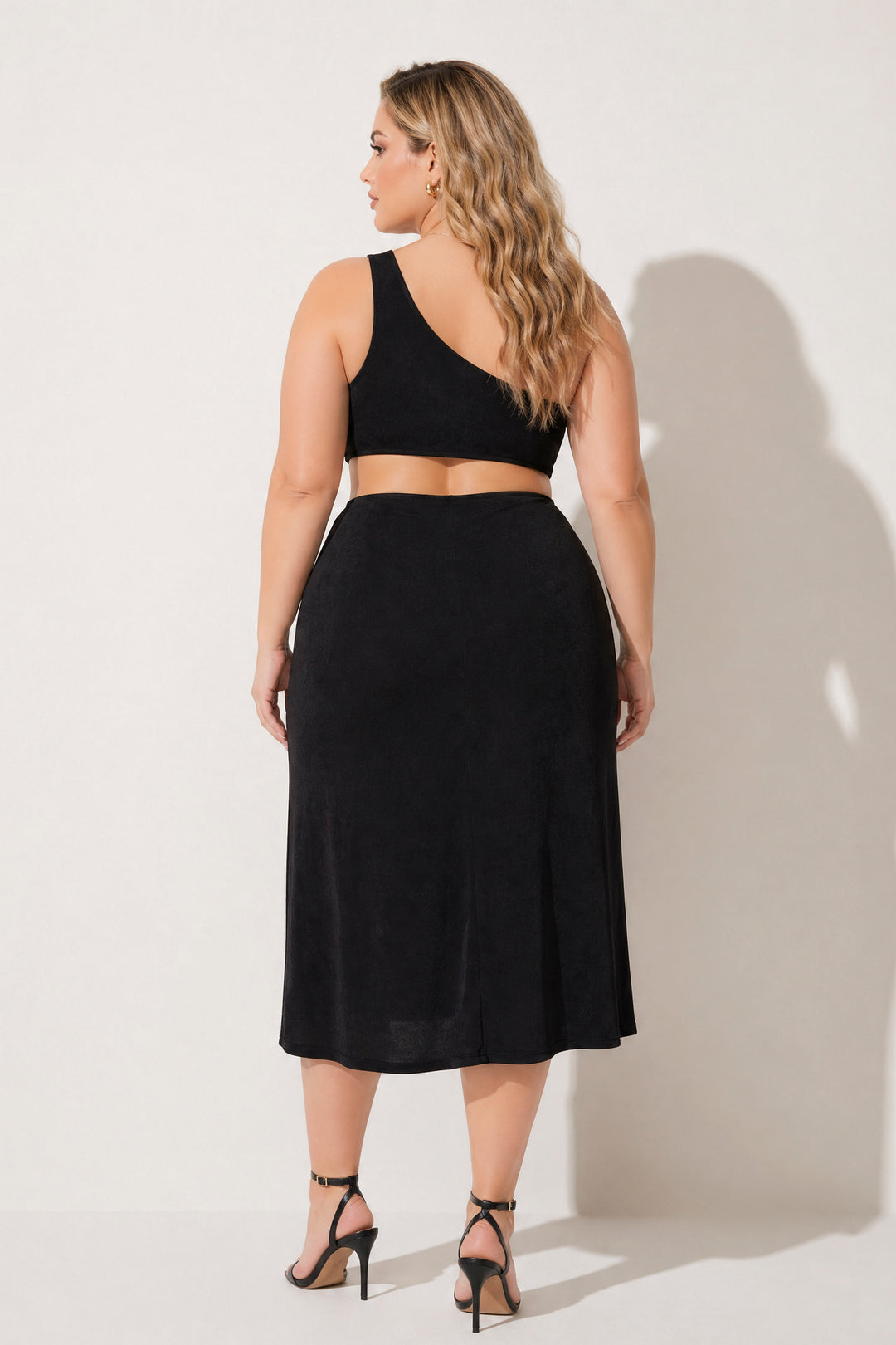 Curvy Sense Inc. Dresses Plus Size Kateri Cut Out Dress- Black