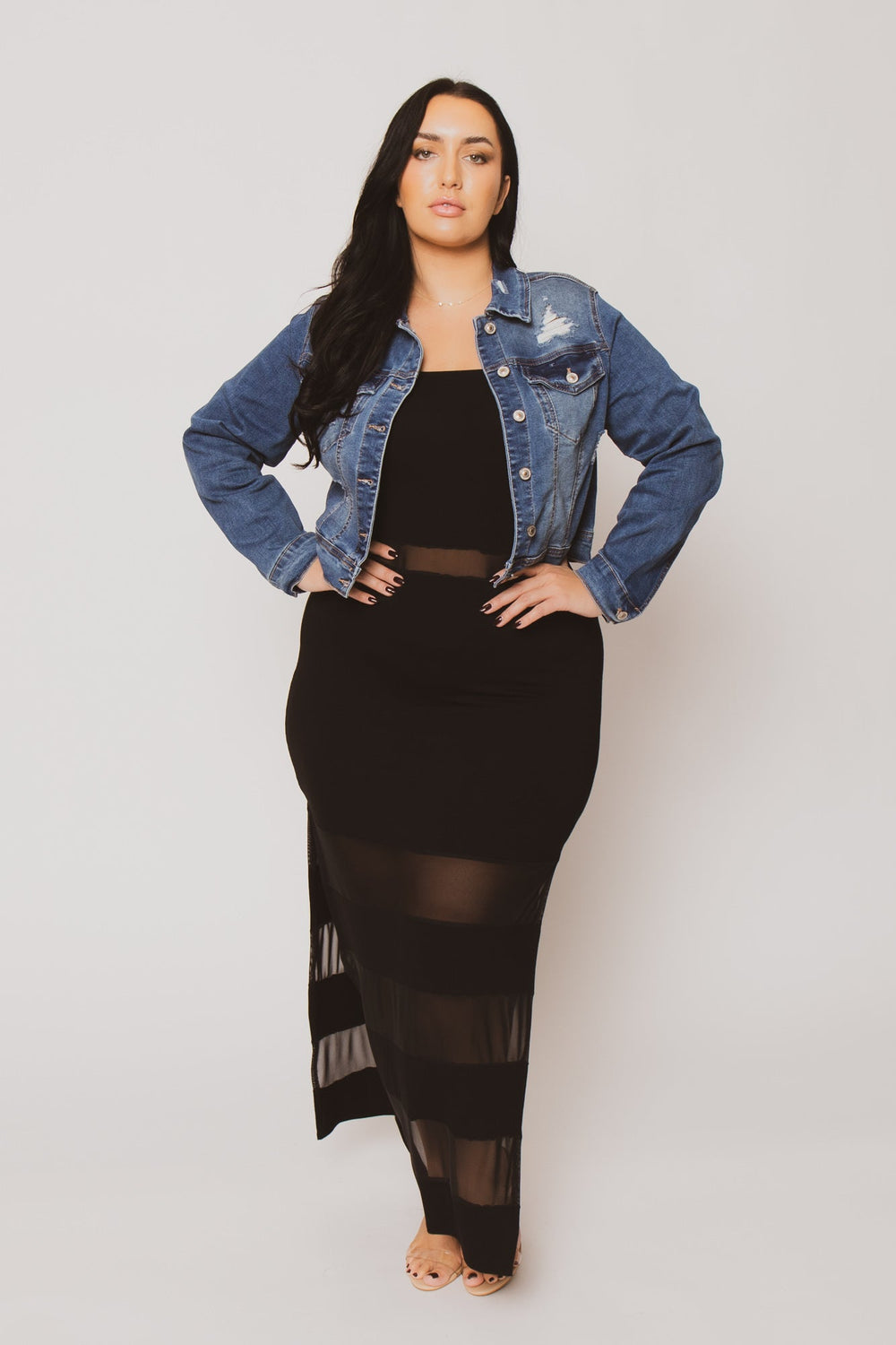 Curvy Sense Dresses Plus Size Kira Maxi Dress  - Black