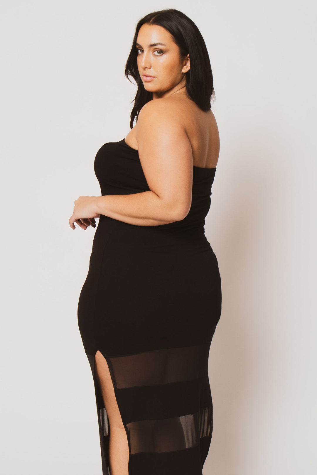 Curvy Sense Dresses Plus Size Kira Maxi Dress  - Black