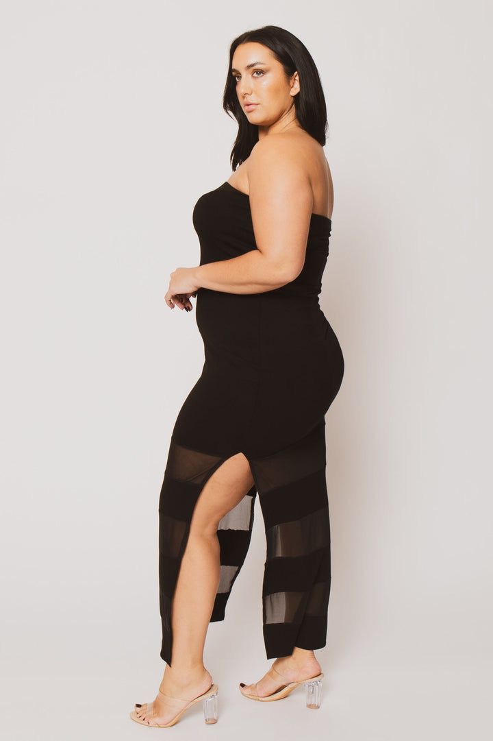 Curvy Sense Dresses Plus Size Kira Maxi Dress  - Black