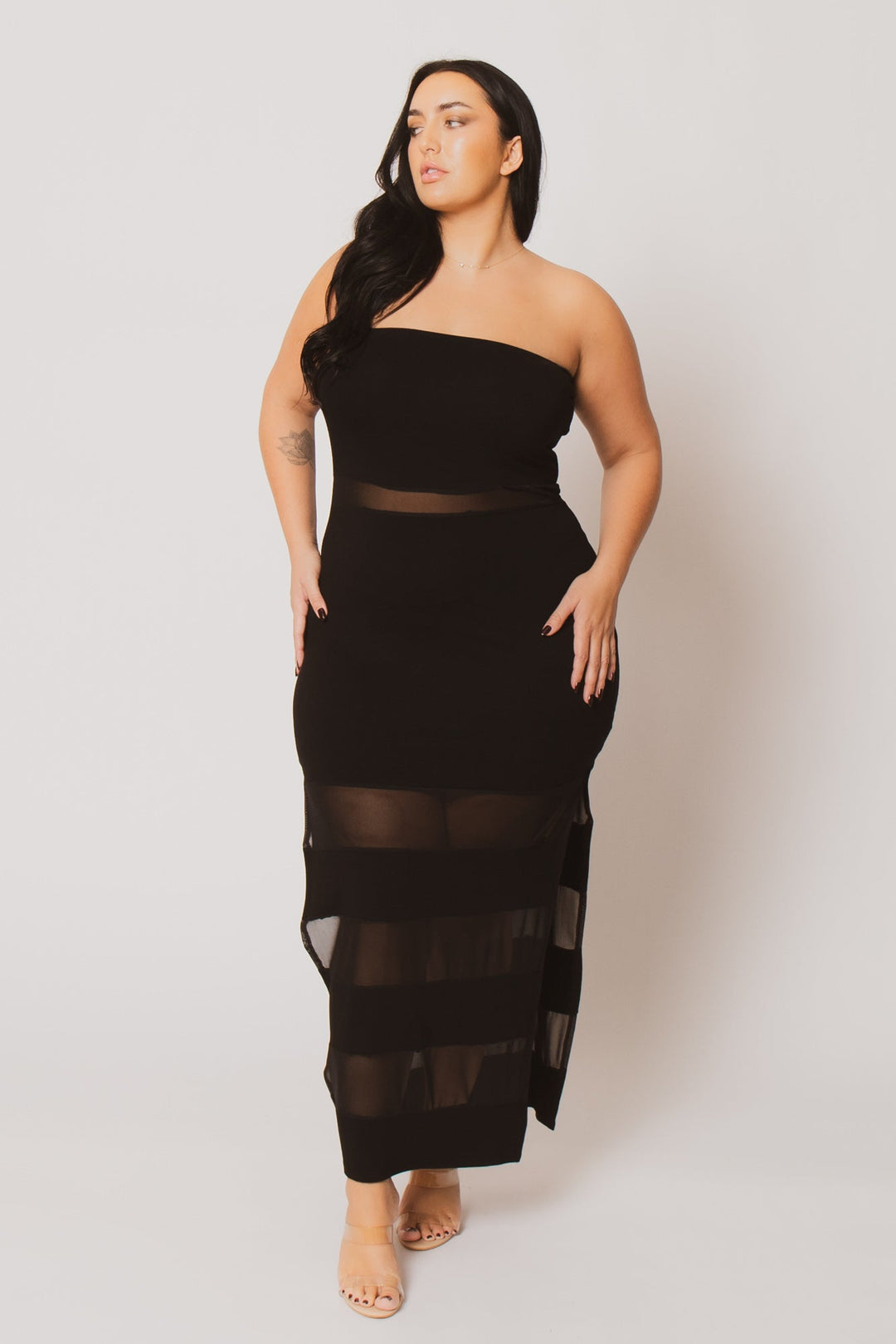 Curvy Sense Dresses Plus Size Kira Maxi Dress  - Black