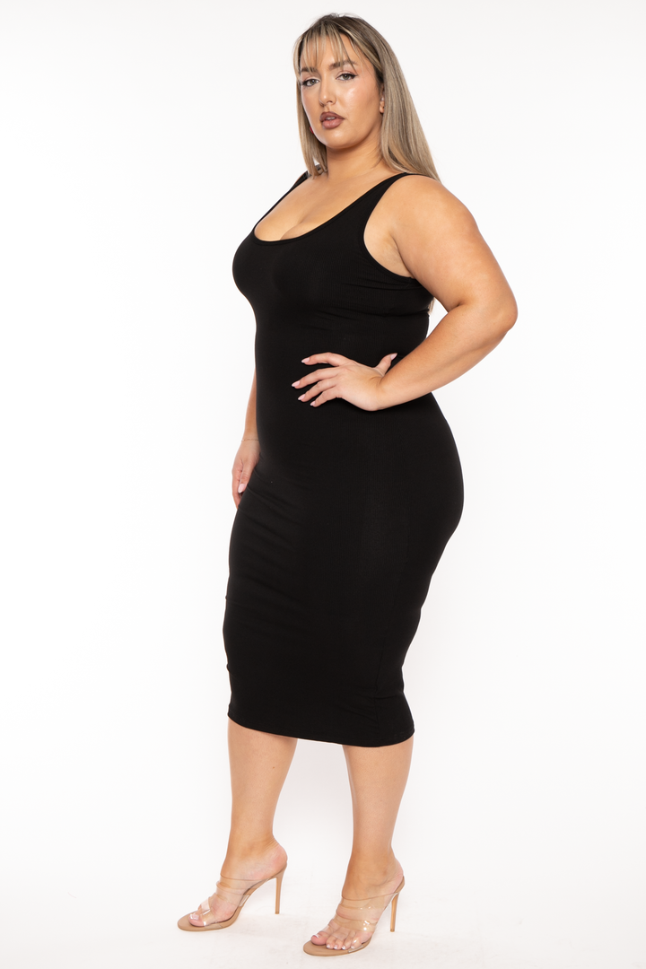 XIAMEN HEXIN INTERNATIONAL Dresses Plus Size Leanor Shapeware Dress - Black