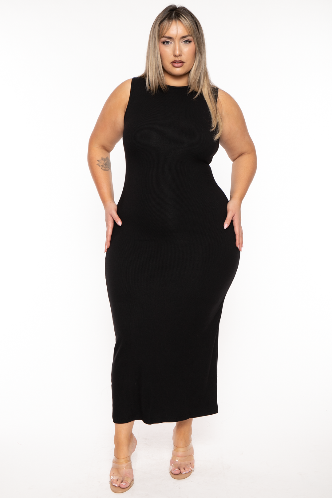 XIAMEN HEXIN INTERNATIONAL Dresses 1X Plus Size Lenora Shapeware Dress - Black