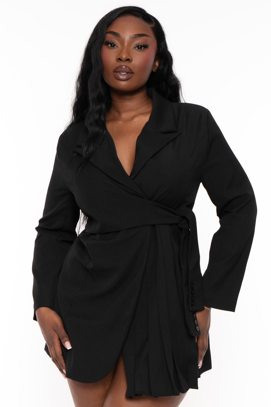 Goodtime USA Dresses Plus Size Like A Boss  Blazer  Dress- Black