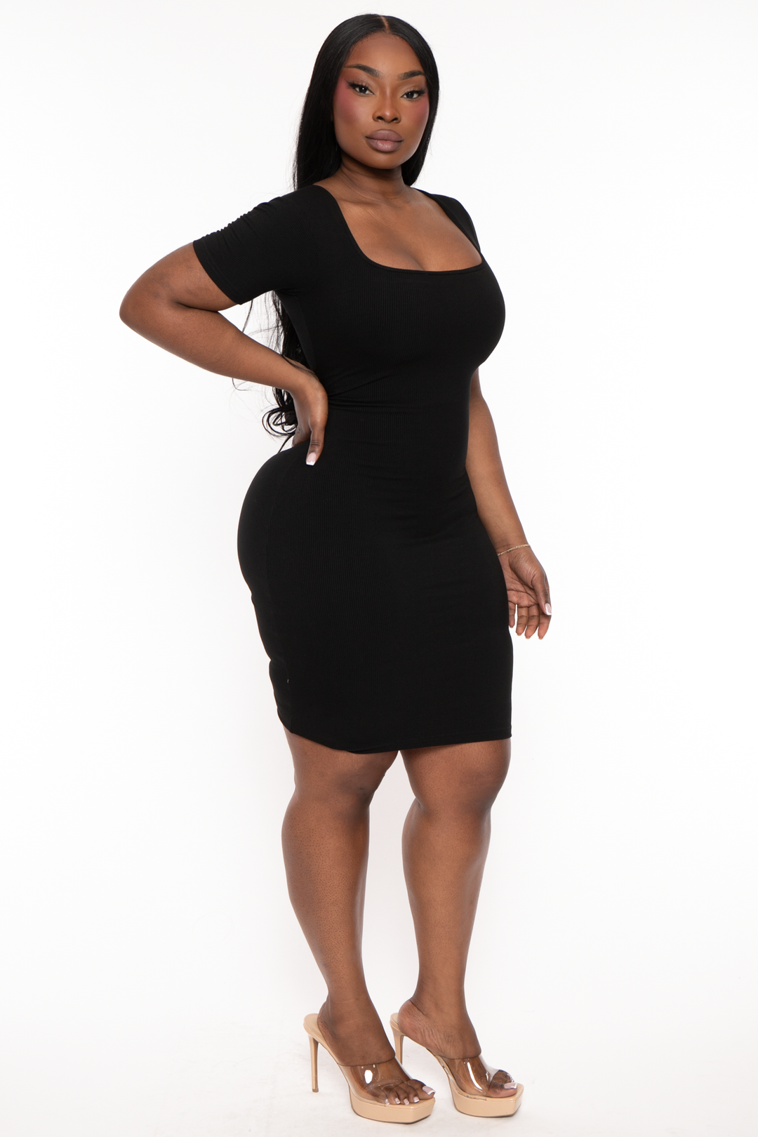 XIAMEN HEXIN INTERNATIONAL Dresses Plus Size Lilianna Shapeware Dress - Black