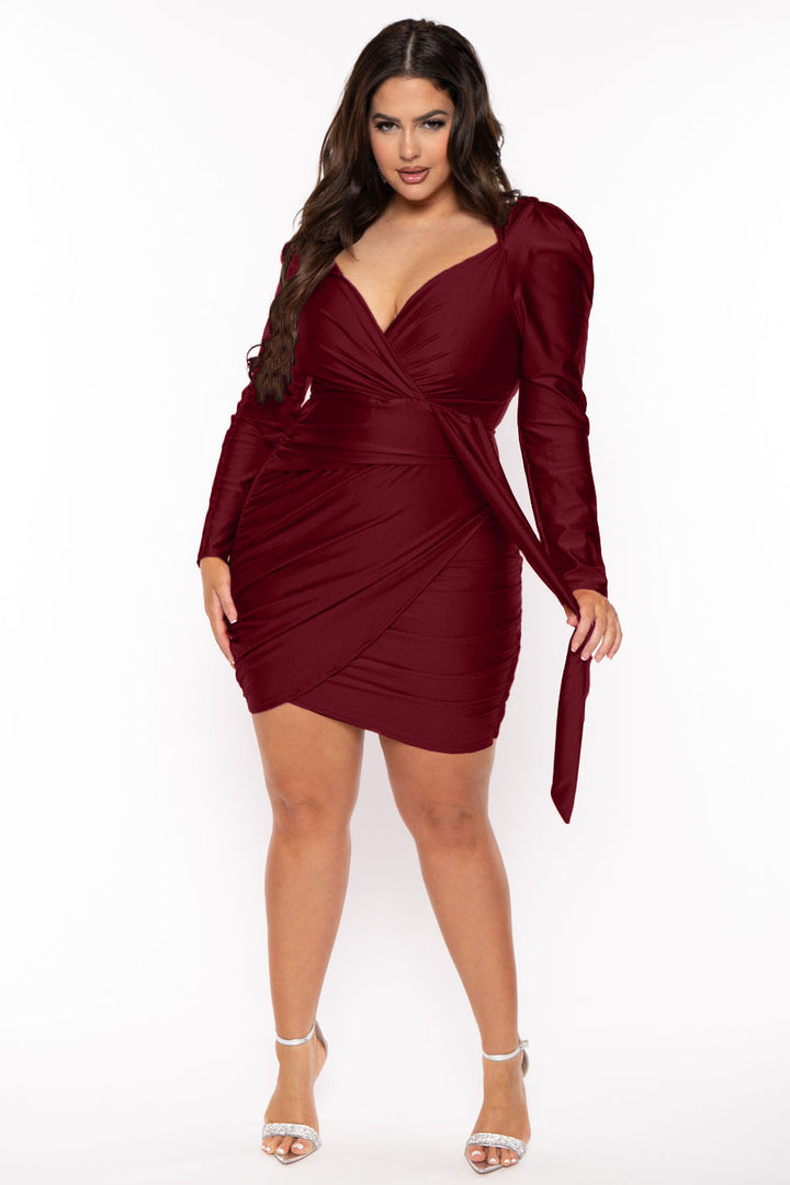 Gibiu Dresses Plus Size Livier Bodycon Dress - Burgundy