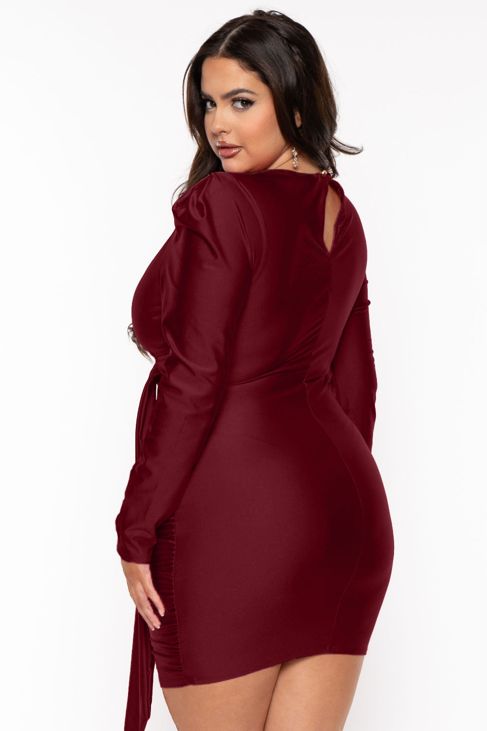 Gibiu Dresses Plus Size Livier Bodycon Dress - Burgundy