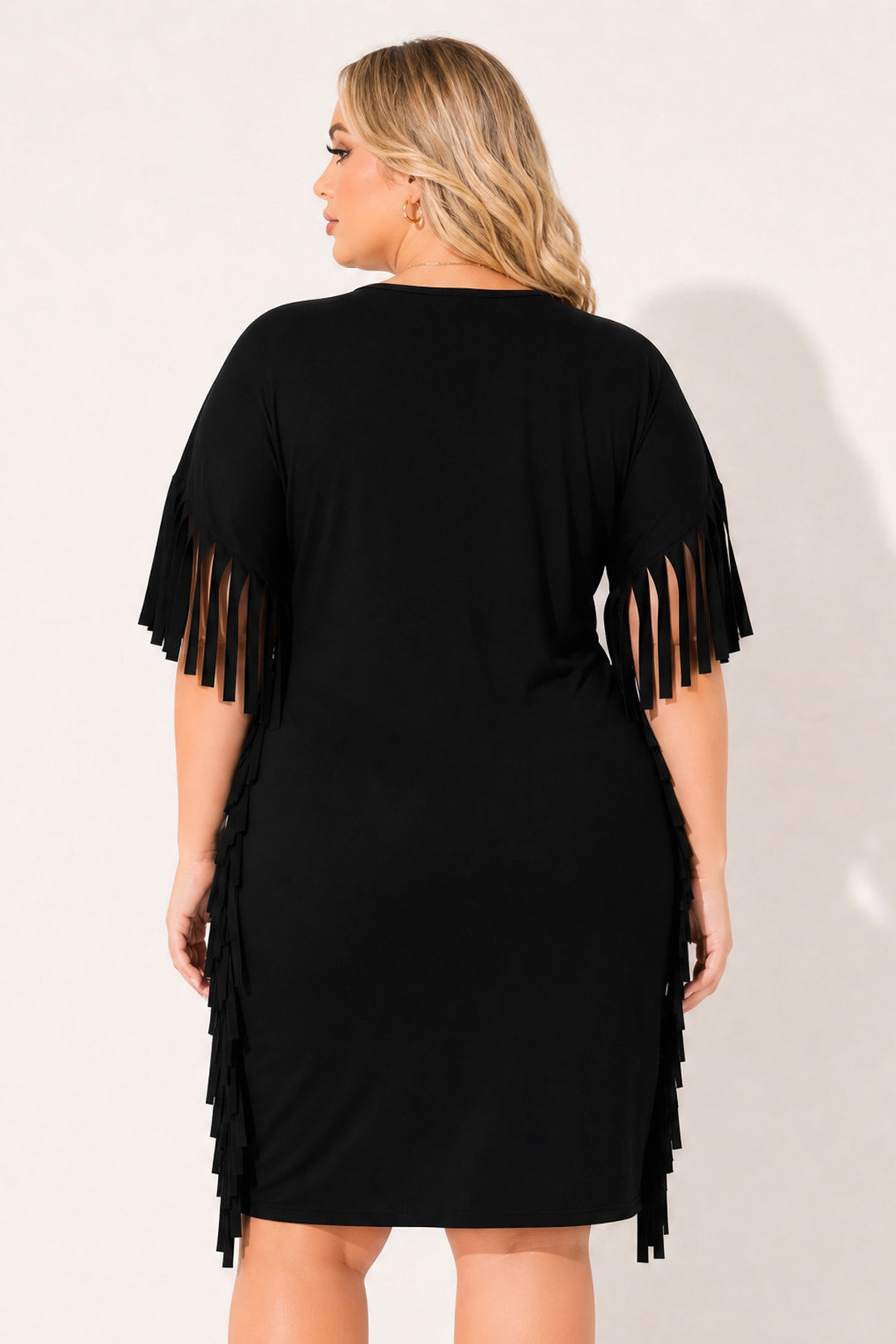 Curvy Sense Inc. Dresses Plus Size Lounge Escape Tee Dress - Black
