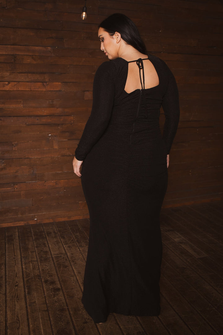 SYMPHONY Dresses Plus Size Luxe Siren Dress- Black