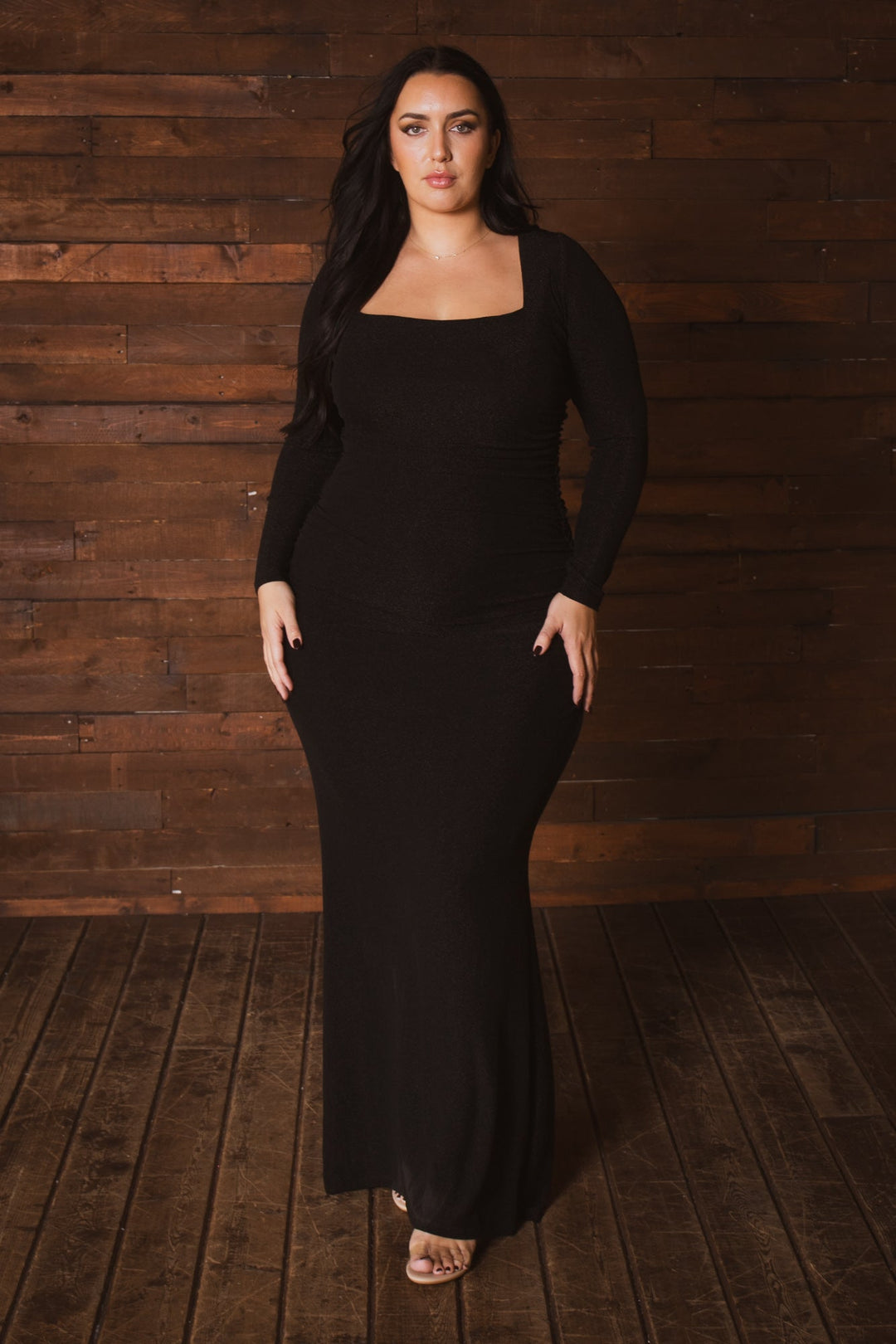 SYMPHONY Dresses Plus Size Luxe Siren Dress- Black