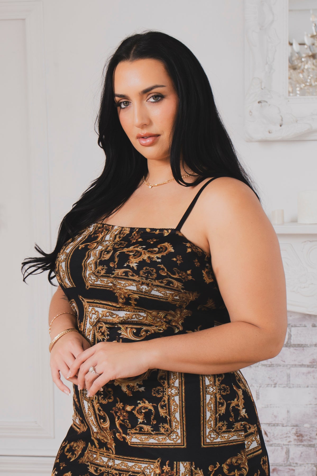 Women's Plus Size Majestic Desire Dress - Black - Curvy Sense