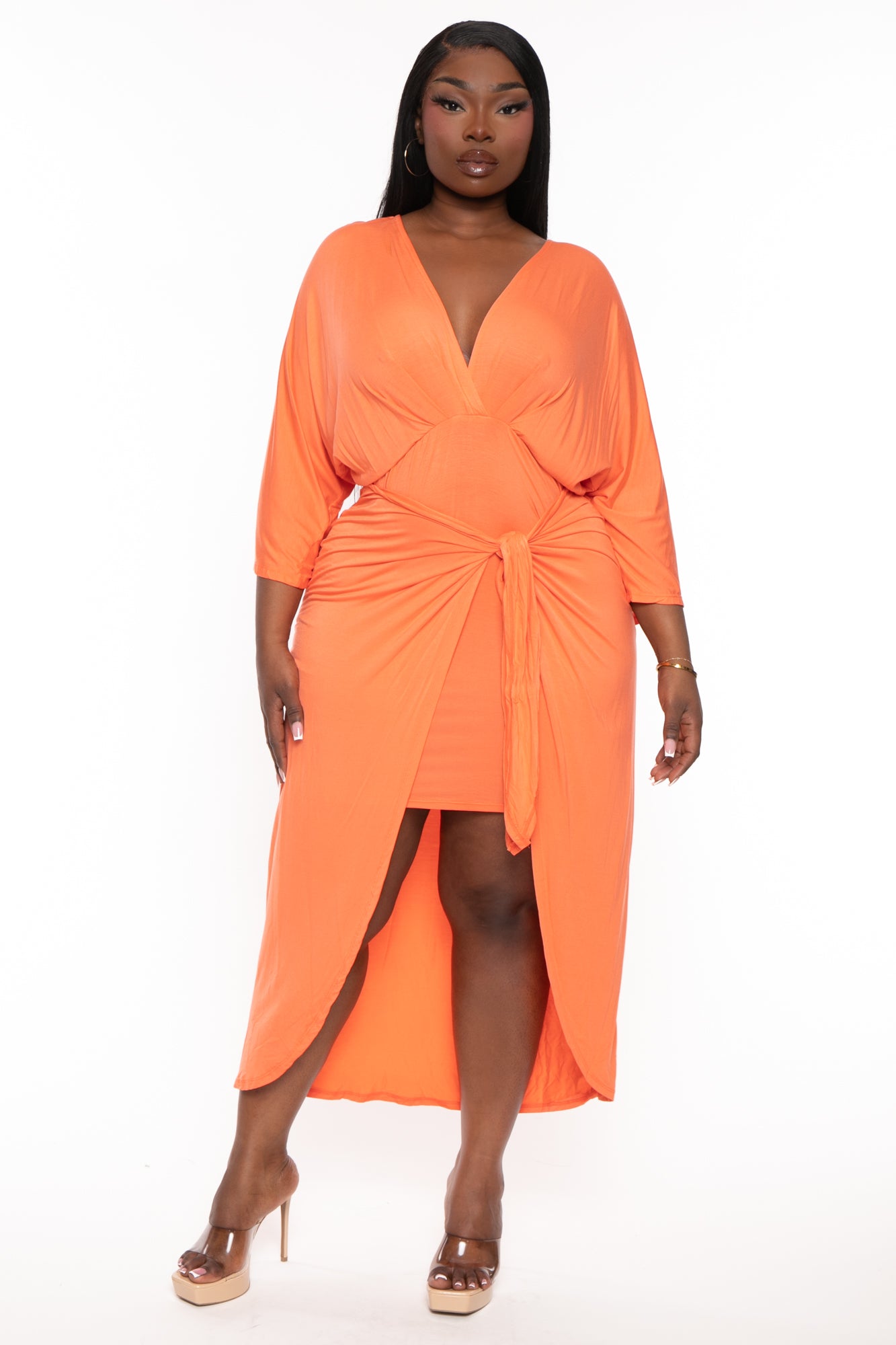 Coral sundress cheap plus size