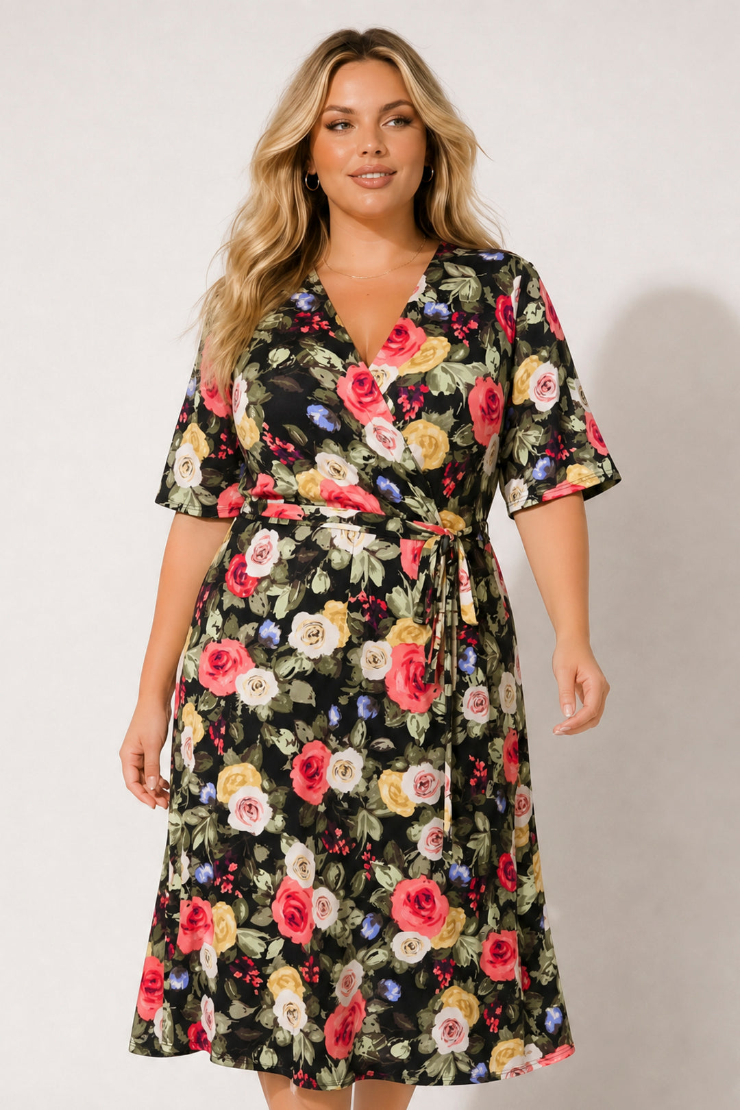 Chris & Carol Dresses Plus Size Meadow Whisper Dress - Black