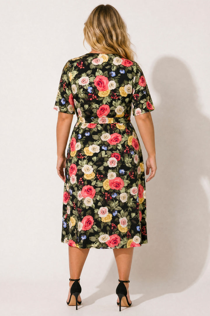 Chris & Carol Dresses Plus Size Meadow Whisper Dress - Black