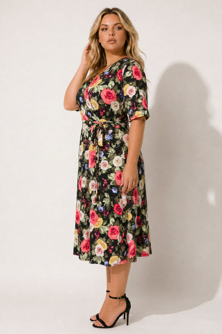 Chris & Carol Dresses Plus Size Meadow Whisper Dress - Black
