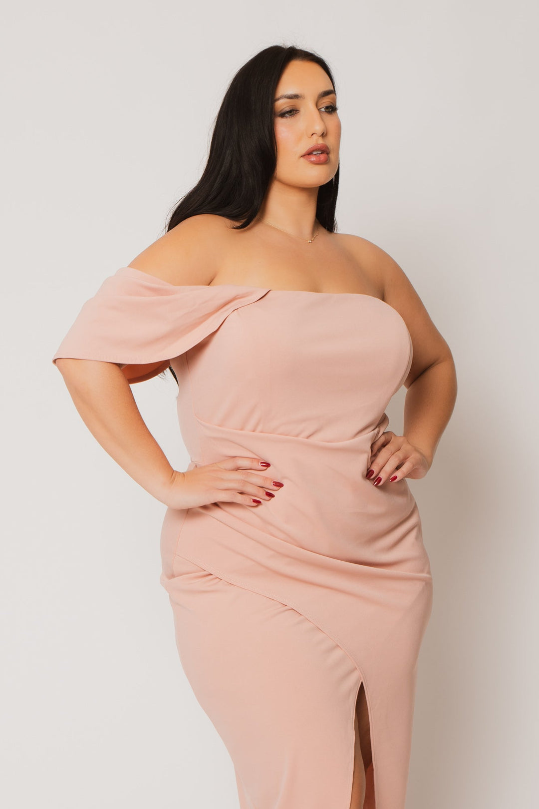 SYMPHONY Dresses Plus Size Midnight Aura Dress - Blush