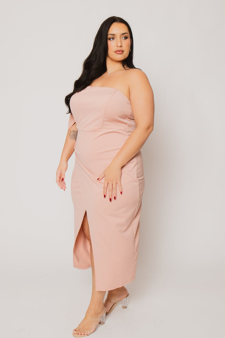 SYMPHONY Dresses Plus Size Midnight Aura Dress - Blush