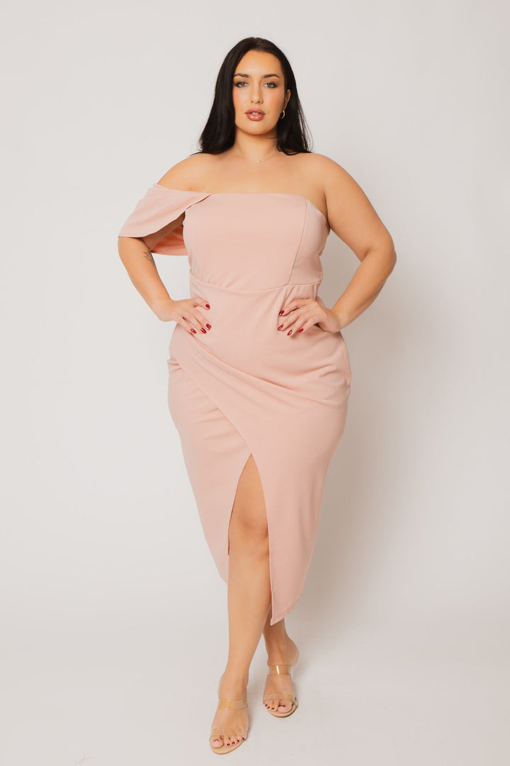 SYMPHONY Dresses Plus Size Midnight Aura Dress - Blush