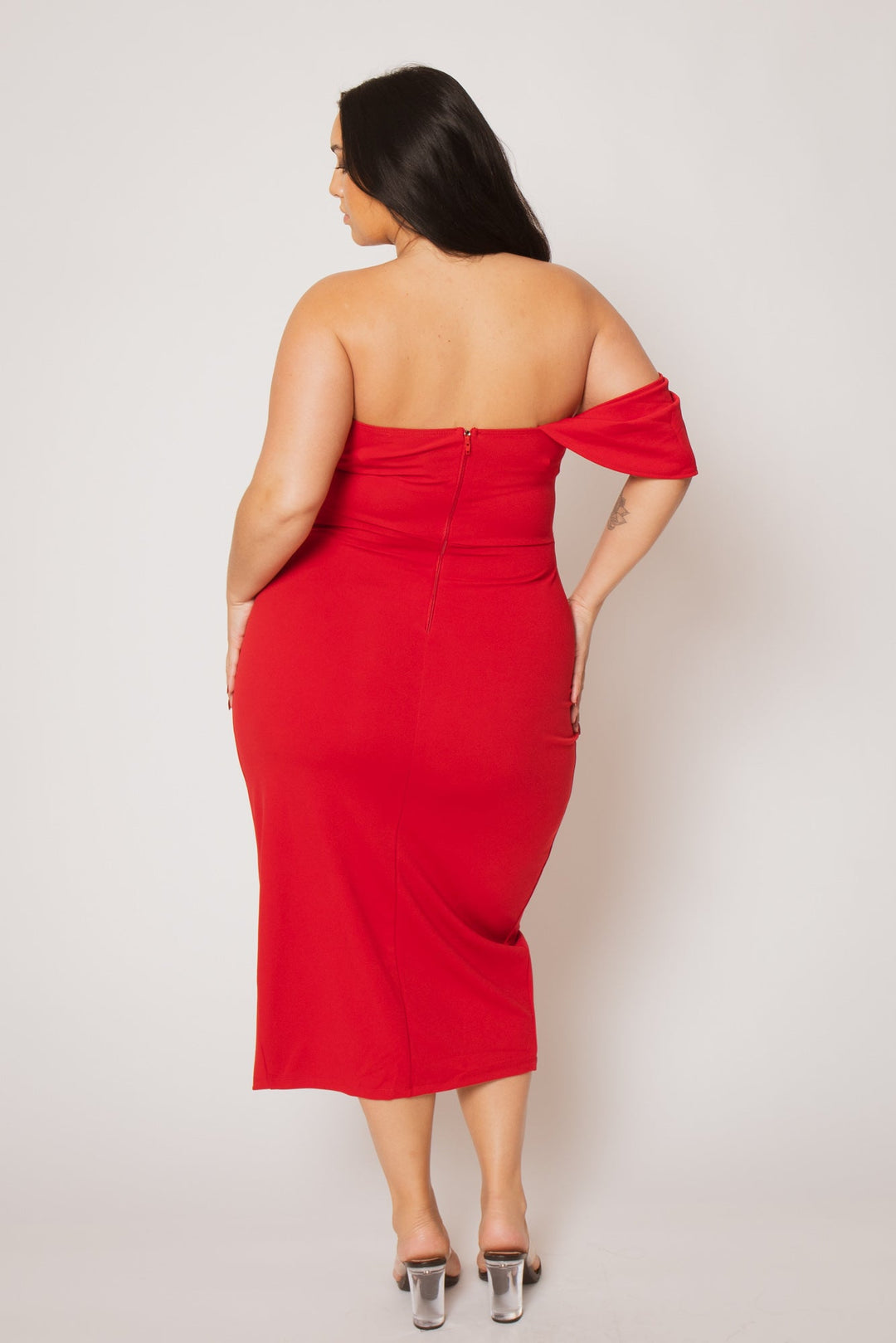 SYMPHONY Dresses Plus Size Midnight Aura Dress - Red
