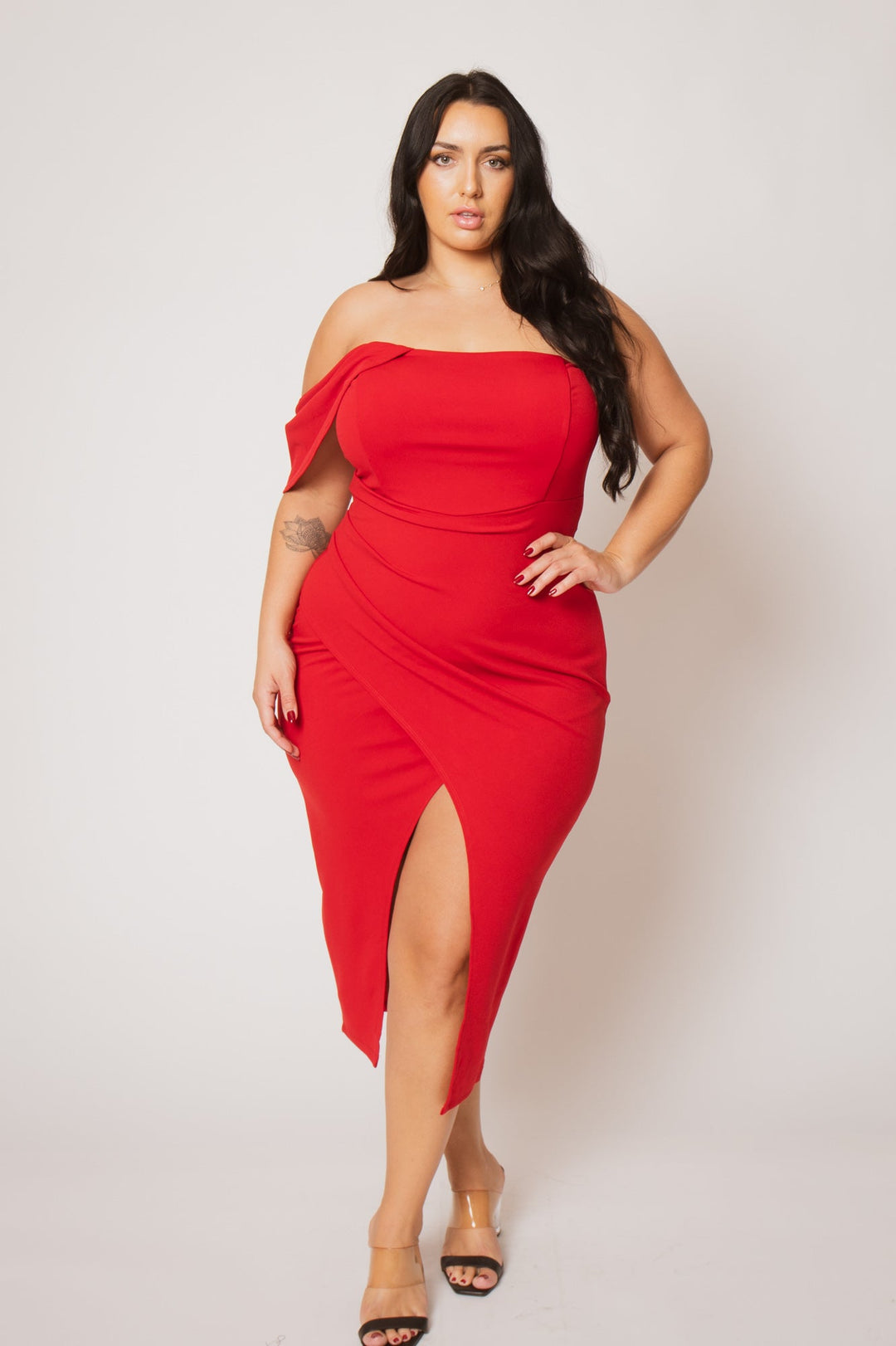SYMPHONY Dresses Plus Size Midnight Aura Dress - Red