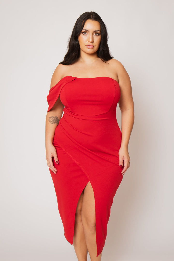 SYMPHONY Dresses Plus Size Midnight Aura Dress - Red